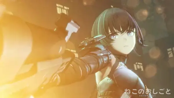 朝暉 銃を構える